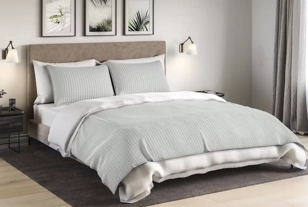 Best Quilts of 2026 - Saatva Organic Cotton Channel Quilt image 1