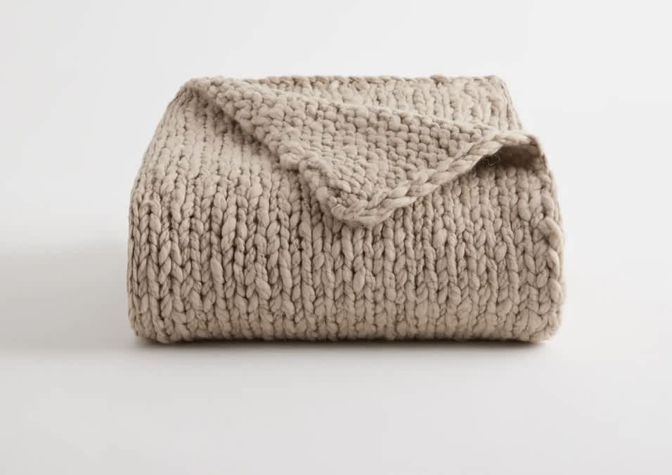 Best Wool Blanket of 2026 - Quince Chunky Hand Knit Wool Throw image 1