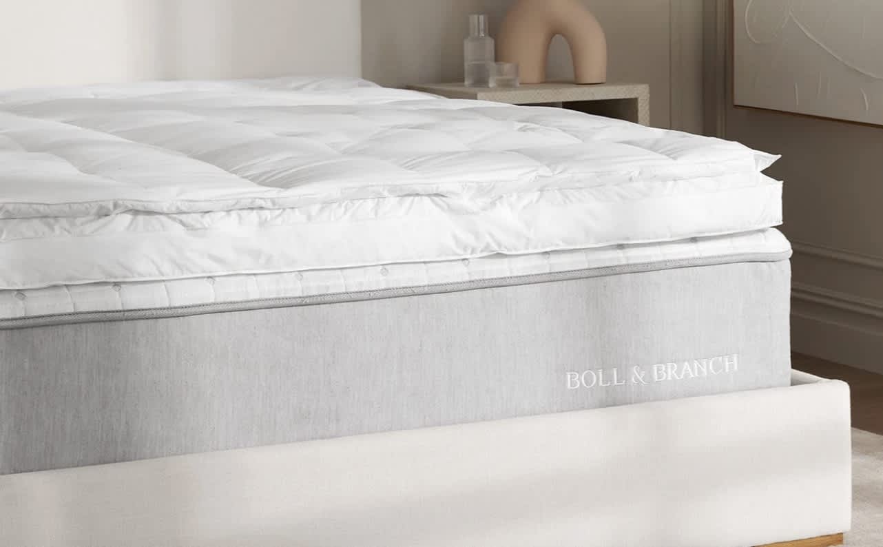 Best Feather Mattress Toppers of 2026 - Boll & Branch Cloud Cover Featherbed image 1