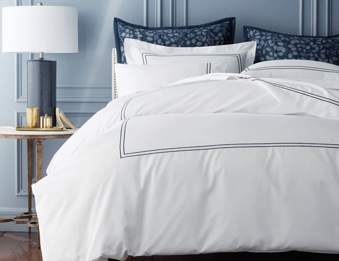 Best High Thread Count Sheets of 2026 - The Company Store Legends Luxury Dorset Stripe Egyptian Cotton Sheets image 1