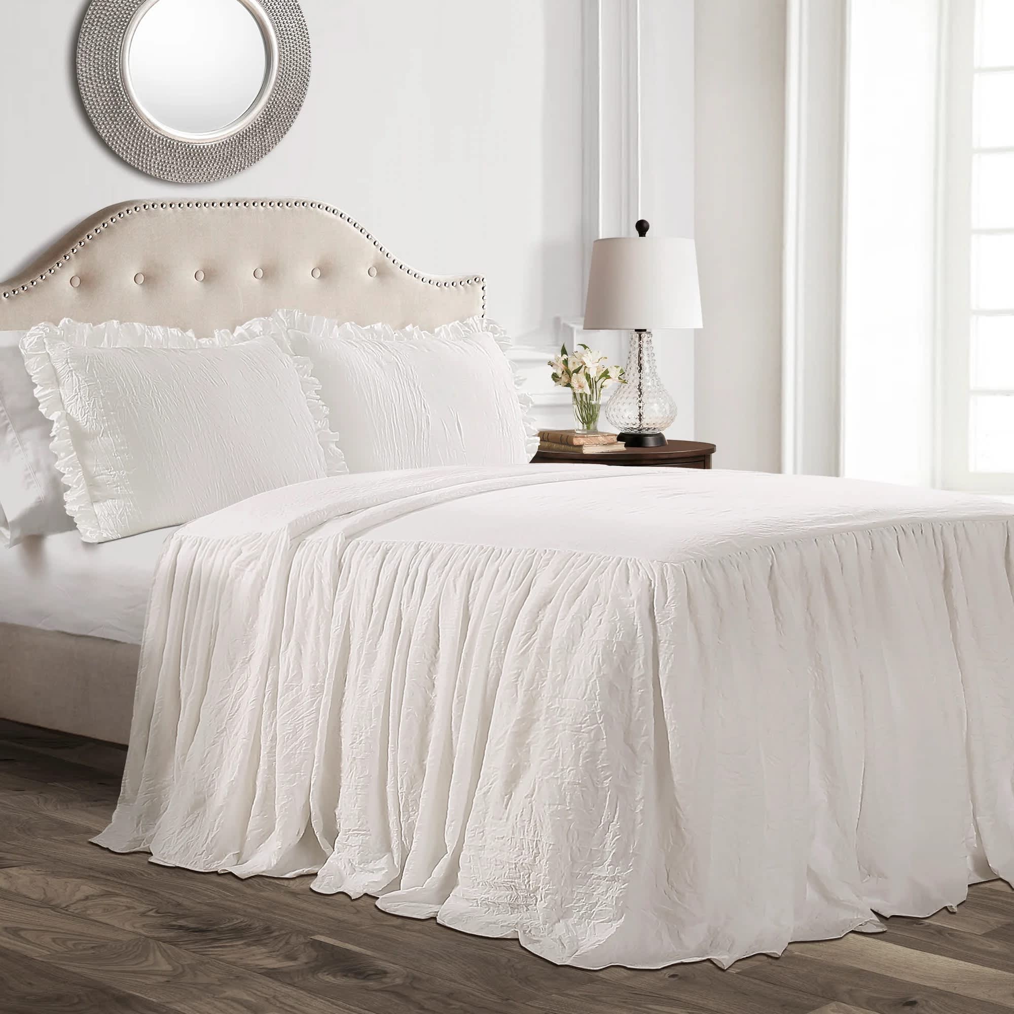 Best Bedspreads of 2026 - Lush D&eacute;cor Ruffle Skirt 3 Piece Bedspread Set image 1