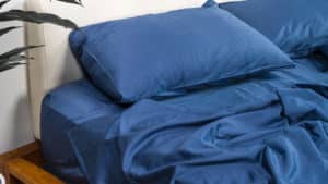A picture of the Silk & Snow Egyptian Cotton Sheets in Sleep Foundation's test lab.