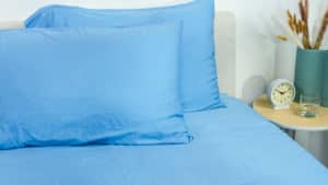 A picture of the Sweet Zzz Organic Bamboo Sheets in Sleep Foundation's test lab.