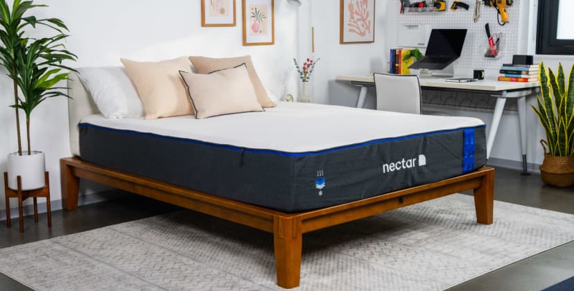 A picture of the Nectar Mattress in Sleep Foundation's test lab.