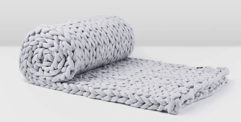 product image of the Silk & Snow Knit Weighted Blanket