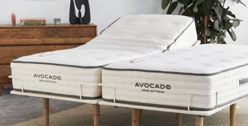 Product page photo of the Avocado Eco Adjustable Base