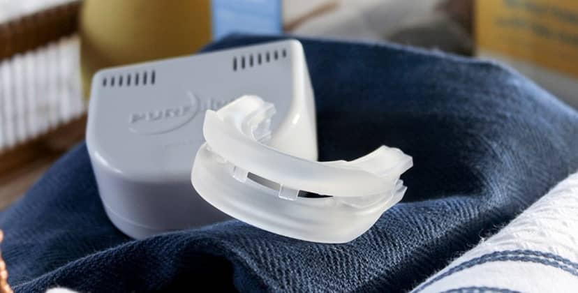Product page photo of the PureSleep anti-snoring mouthguard