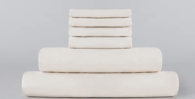 Product page photo of the American Blossom Linens Cotton Percale Sheets