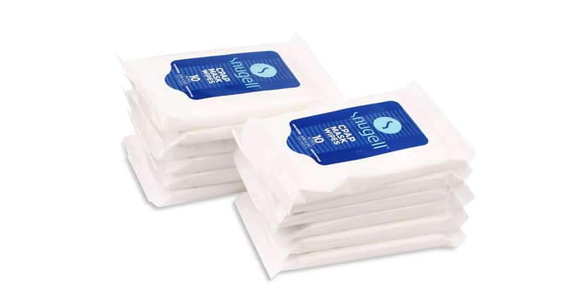Product page photo of the Snugell CPAP Wipes