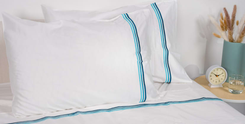Picture of Pure Parima Triple Luxe Sateen Sheet Set in the Sleep Foundation Test Lab.