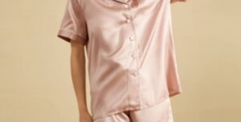Mommesilk Elegant Silk Short Pajamas