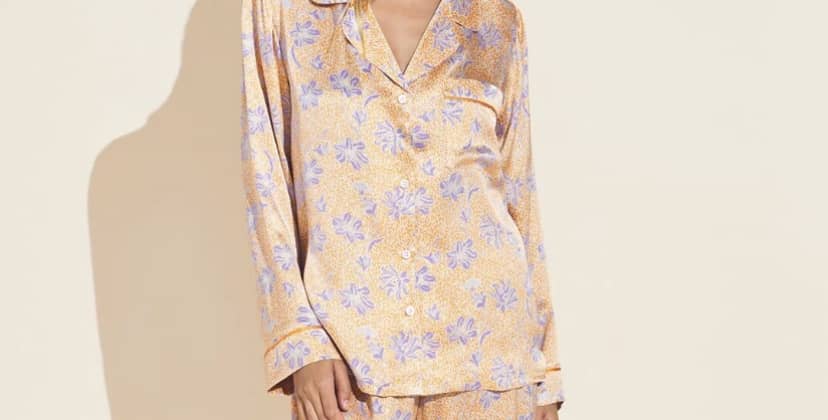 Product page photo of the Eberjey Washable Silk Pajama Collection