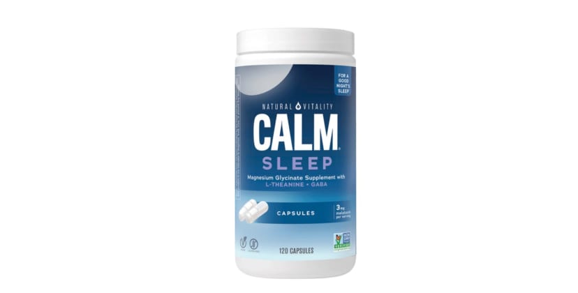 product image of the Natural Vitality Calm Sleep Magnesium Glycinate Capsules